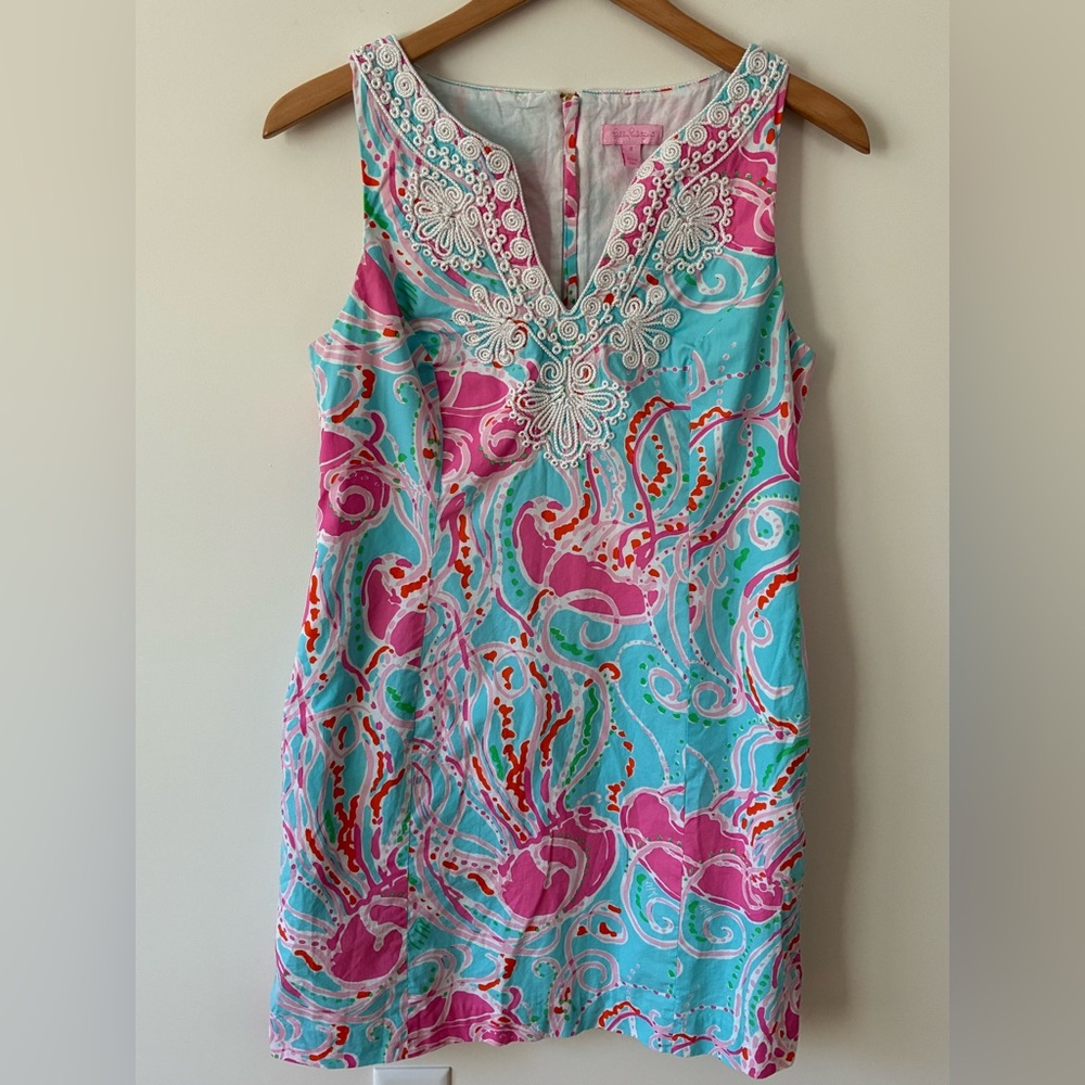 Lilly Pulitzer Jellyfish Midi Sleeveless Dress Size 8